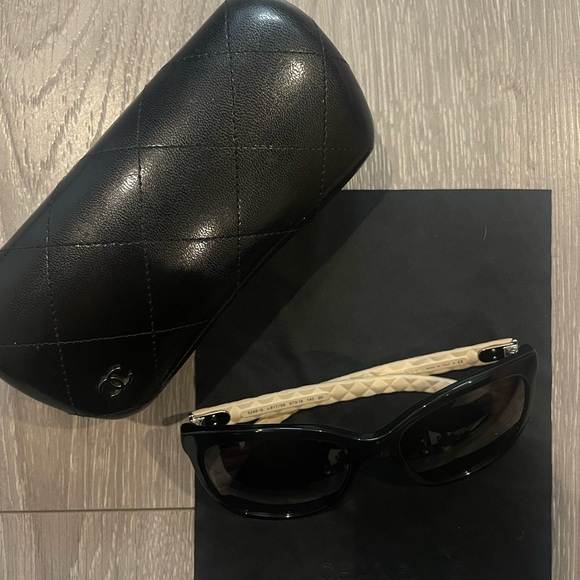 Chanel Sunglasses, Leather Arms - Picture 2 of 15